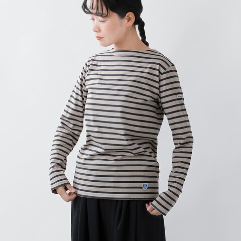 ORCIVAL|コットン天竺 ボートネック 長袖Tシャツ or-c0137bfj-26aw