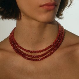 IRIS47|fabiana red agate necklace ネックレス 赤めのう 天然石