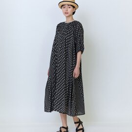 LOISIR|インドコットン ボイル 小紋柄 プリント ワンピース