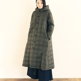 Mochi｜quilted hood coat [khaki]