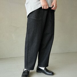 DANTON|ブラックデニムイージーパンツ ボトムス デニムパンツ ジーンズ テーパード jd-2540ckr