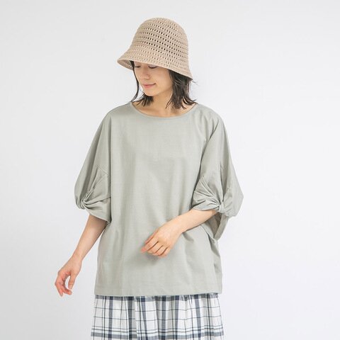 TUTIE.|コットン天竺タックスリーブプルオーバー