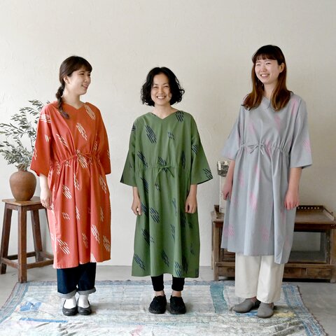 sisam|ナガレグモウエストシボリワンピース