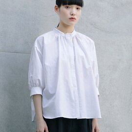 Mochi｜【再入荷】gather blouse (white)