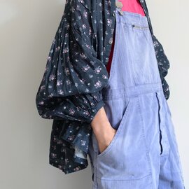 ichi Antiquités｜Linen Vintage Flower Volume Sleeve Tuck Shirt