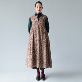 susuri｜コットン Vネック ショアライン ドレス 23-257