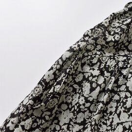 SOIL｜80's ボイル コットン ミディアム フラワープリント レギュラーカラー ショートスリーブ ドレス insl23233-ms