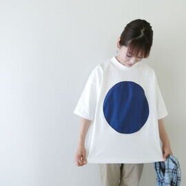 prit|17/1空紡天竺×30/1ツイル5分袖サークルフレームTシャツ(92643)プリット