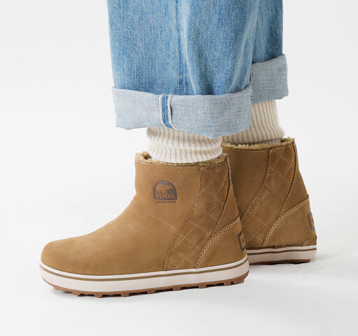SOREL|グレイシーショートウォータープルーフスエードボアブーツ“GLACY SHORT” ll5195-mm