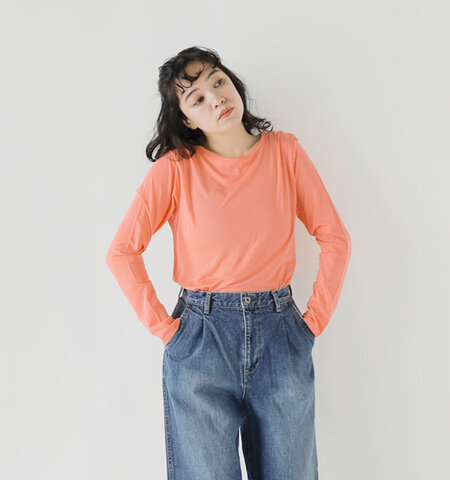 me.|フロー コットン シルク 長袖 2way プルオーバーシャツ me-24201-mn