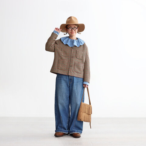 ENGINEERED GARMENTS|CN Jacket(チェック柄・クルーネックジャケット)