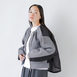 Munich|シアー メッシュ ダブルラッセル ジップ ブルゾン mn252u12-kr