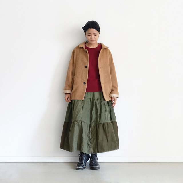 Model 158cm、Camel 着用
