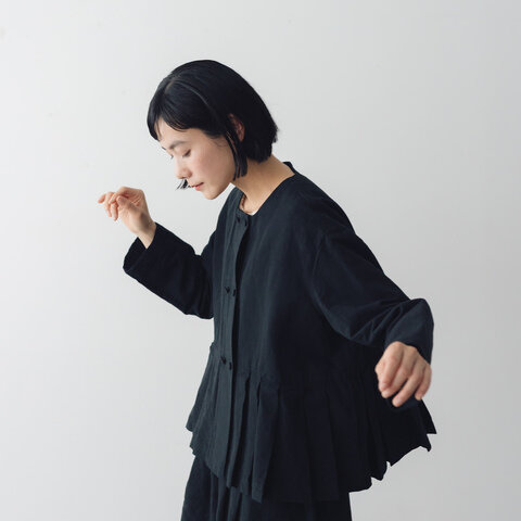 MAGALI|ハイカウントコットンリネン ダブルボタンジャケット