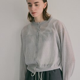 doux bleu|シアーポケット カーディガン DB-2622-071
