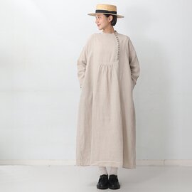 ichi Antiquités|オケージョンでも活躍してくれそうな1枚。リネンブロードドレス kurashisha