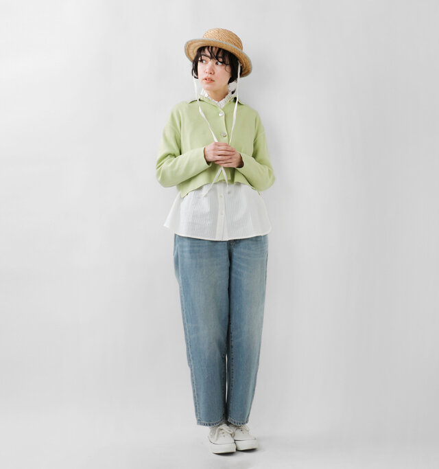 model saku：163cm / 43kg 
color : green / size : F