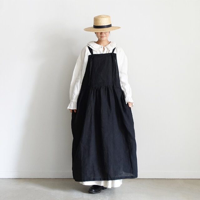 New Release : ichiAntiquités Linen Apron Dress & Border Pullover