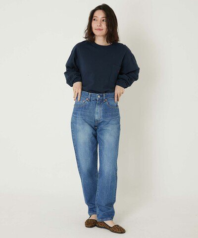 BLUE BLUE|PP03 MODスーピマセルビッチデニム FADEワイドテーパードジーンズ