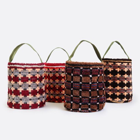 PUEBCO|TRUCK SEAT FABRIC BUCKET BAG/トートバッグ ハンドメイド アソート