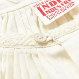 INDIA INDUSTRY｜ピンオックスフォード 刺繍 シャツ ドレス “Udupi” nd-g0044pox-mt