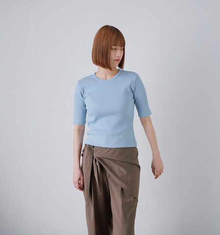 CREDONA|リブ フィット Tシャツ “RIB FIT TSHIRT” 1425212131-0-kk