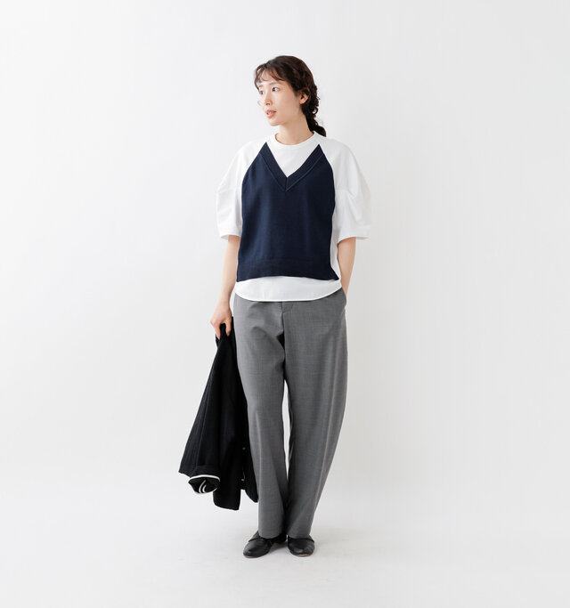 model mizuki：168cm / 50kg 
color : navy / size : F