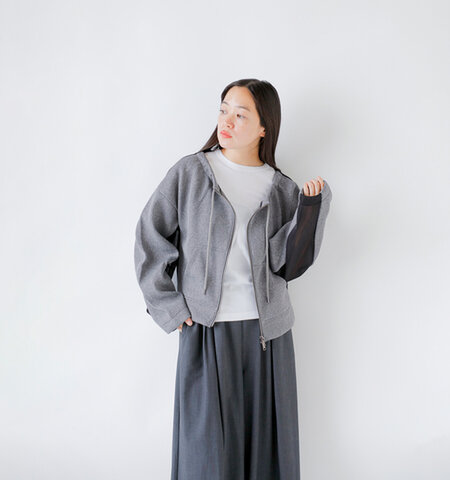 Munich|シアー メッシュ ダブルラッセル ジップ ブルゾン mn252u12-kr