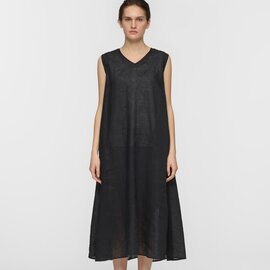 mizuiro ind|リネンVネックフレアワンピース