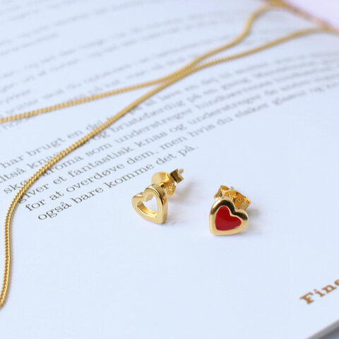 ENAMEL|Heart Pierce & Neckalce (ハート ピアス&ネックレス)