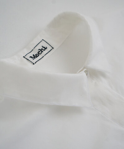 Mochi｜ tulle collar shirt [ms24-sh-01/off white] チュールカラーシャツ