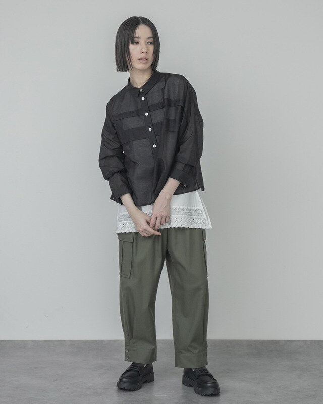 身長160cm 着用 モスグリーン