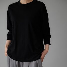 STAMP AND DIARY|ハイマイクロコットン天竺 クルーネック7分袖Tシャツ<2サイズ展開>