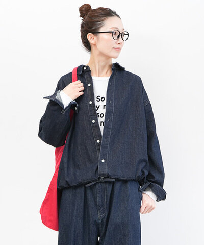solamonat poche|デニムシャーリングシャツ デニムシャツ ネップデニム 【ご予約商品/2月下頃入荷予定】poche-dm-sring