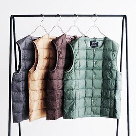 TAION|ベーシック クルーネックボタン インナーダウンベスト