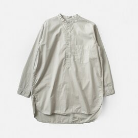 RINEN｜コットン 70/1シャツツイル スタンドカラー プルオーバー ロングシャツ r31301-yo