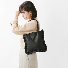 Sisii｜レザー ミニ サイズ フリル トートバッグ “mini size frill bag” 100-028-ms