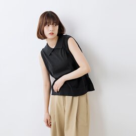 JOHN SMEDLEY|30G シーアイランドコットン ニット ノースリーブ ポロ プルオーバー gennie-yo