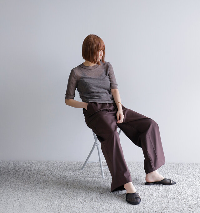 model ai:166cm / 47kg
color : brown / size : F