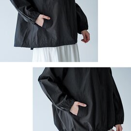 prit｜ネルーカラー 裾紐 ブルゾン ジャケット コットンナイロン 高密度平織 P81400 プリット