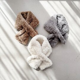 Finissage|ムートンのようなもこもこエコファーのティペット / クリスマス