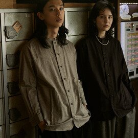 YARRA NEU|SIDGRASフランネルチュニックシャツ NU-5453-428