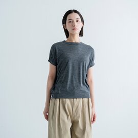 MANON|SUMMER WOOL MIX COOL FRENCH SLEEVE TEE