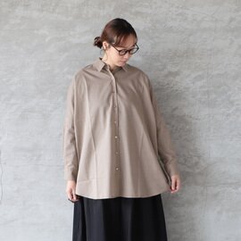 mizuiro ind|T/Cシアーワイドシャツ