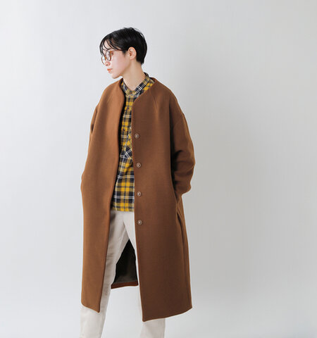 Johnbull|ダブルフェイスカラーレスメルトンコート al997-yn