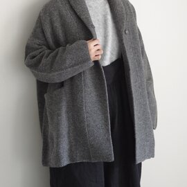 ichi × TAION|"ichi × TAION" Knit Cardigan + Leopard Inner Down Vest