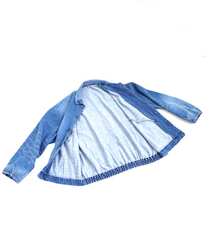 VU｜VU ヴウ vintage denim shirts collar bluson [VINTAGE BLUE] ヴィンテージスタンドカラーブルゾン【再入荷】 
