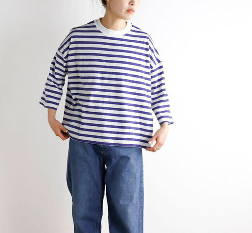 Veritecoeur|Veritecoeur ヴェリテクール VCC-528 1×1.5 ボーダーショートスリーブ