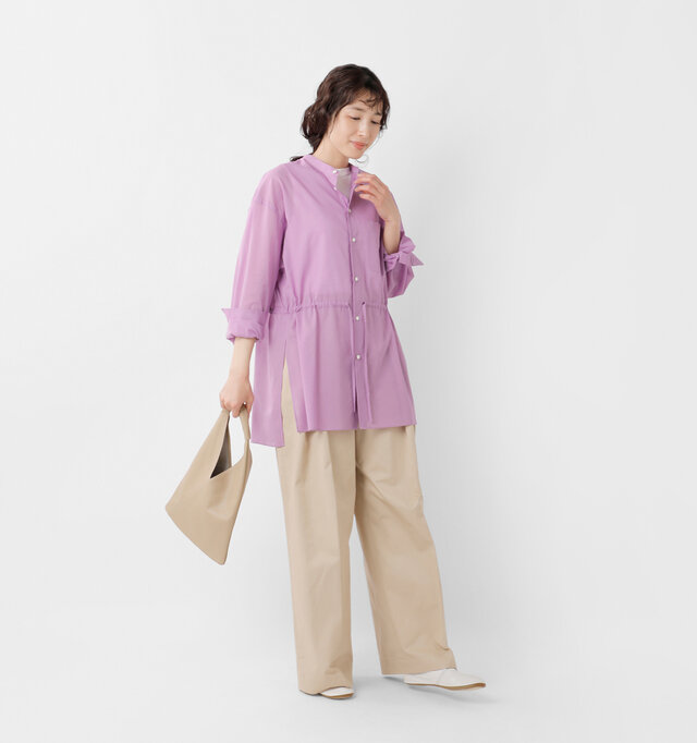 model mizuki：168cm / 50kg 
color : lavender / size : 0