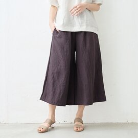 TOKYO BASIC|40番手フレンチリネン100%ガウチョパンツ|ワイドパンツ リネン